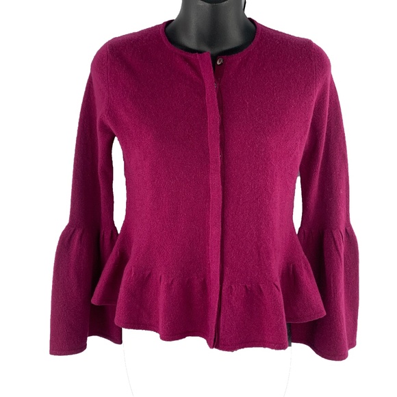 PURE‎ Collection Cashmere Bell Sleeve Cardigan - Picture 1 of 6